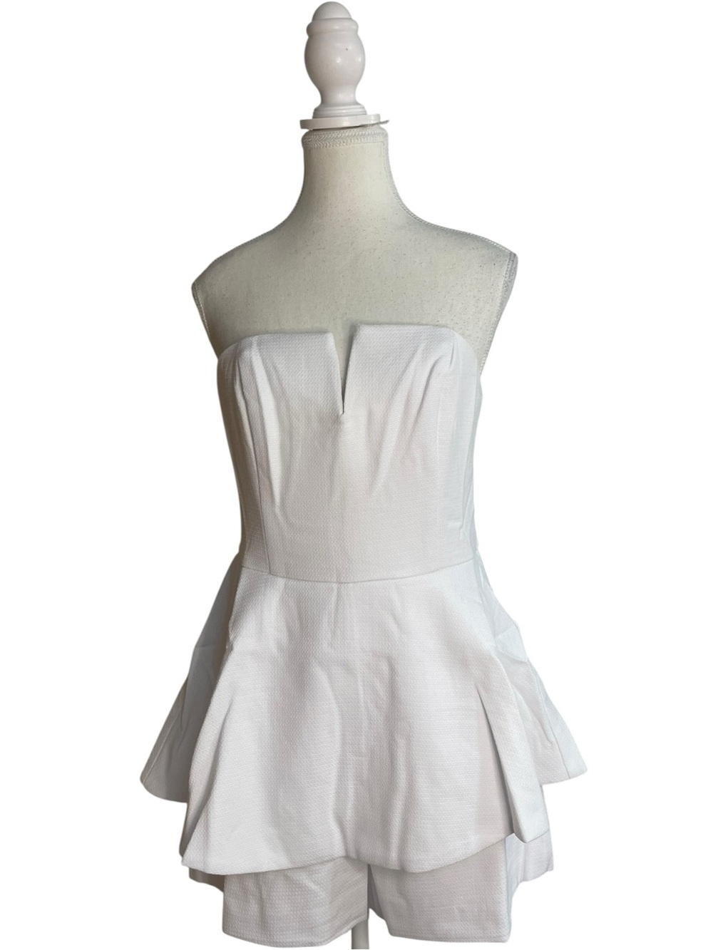 Lulus Where You Are Strapless Romper White